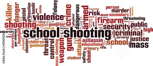 School shooting word cloud