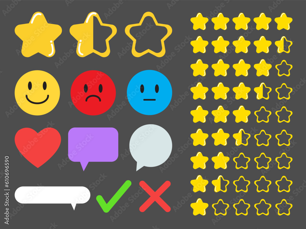 review star emoji text box Stock Vector Adobe Stock