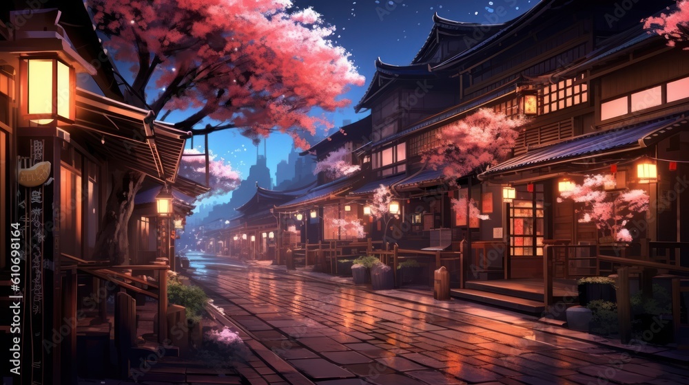 Game Art Anime Background Wallpaper Stock Illustration | Adobe Stock