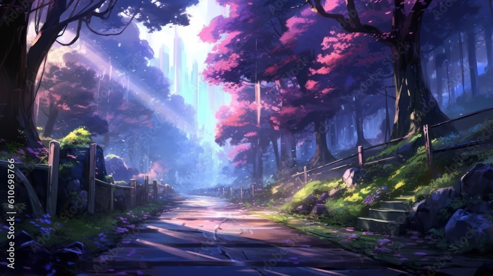Game Art Anime Background Wallpaper Stock Illustration | Adobe Stock
