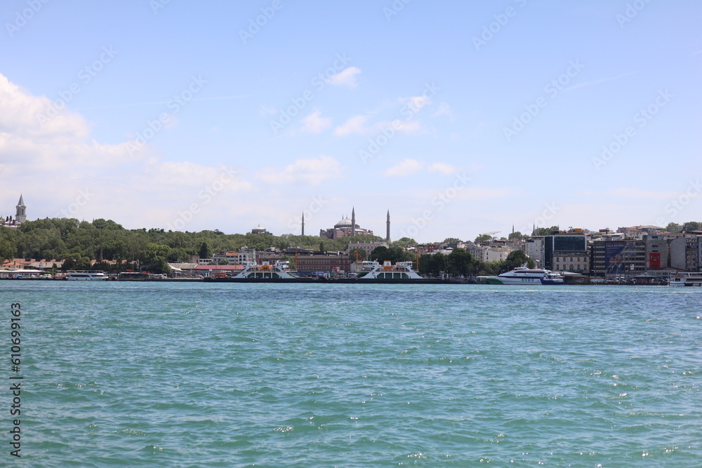 Hagia Sophia Scene from Karakoy Istanbul Landscape 