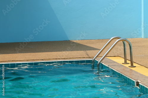 Swimming pool with stair and water pool