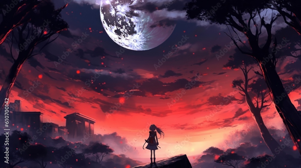Obraz premium Game Art Anime Background Wallpaper