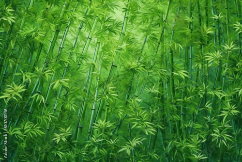 Serene Green Bamboo Background