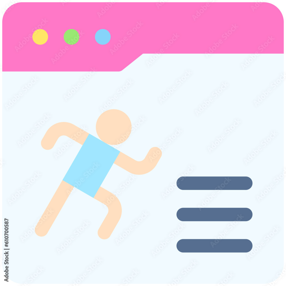 Web browser icon, Marathon related vector Web browser icon, Marathon related vector