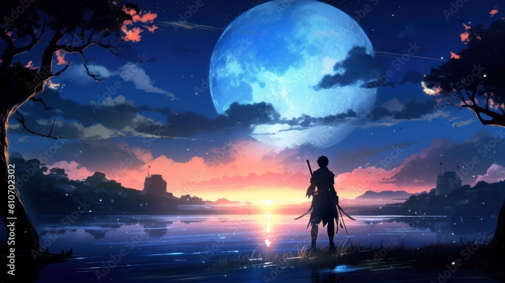 Fototapeta premium Game Art Anime Background Wallpaper