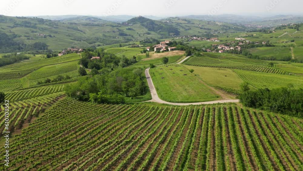 Italy , Oltrepo' Pavese ,
hills with vineyards for the production of wine in Route of Wine and Flavors - Tuscan Apennines landscape from the drone, tourist attraction destination sightseeing Italy , Oltrepo' Pavese ,
hills with vineyards for the production of wine in Route of Wine and Flavors - Tuscan Apennines landscape from the drone, tourist attraction destination sightseeing