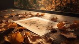 Autumn Postcard, Generative AI, Illustration