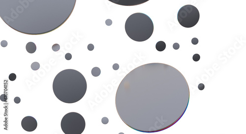  Colorful confetti on white background - Silver Holographic PNG