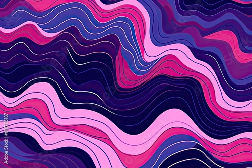 A background of a purple and pink wavy pattern, perfect for use as an abstract backdrop. Generative AI