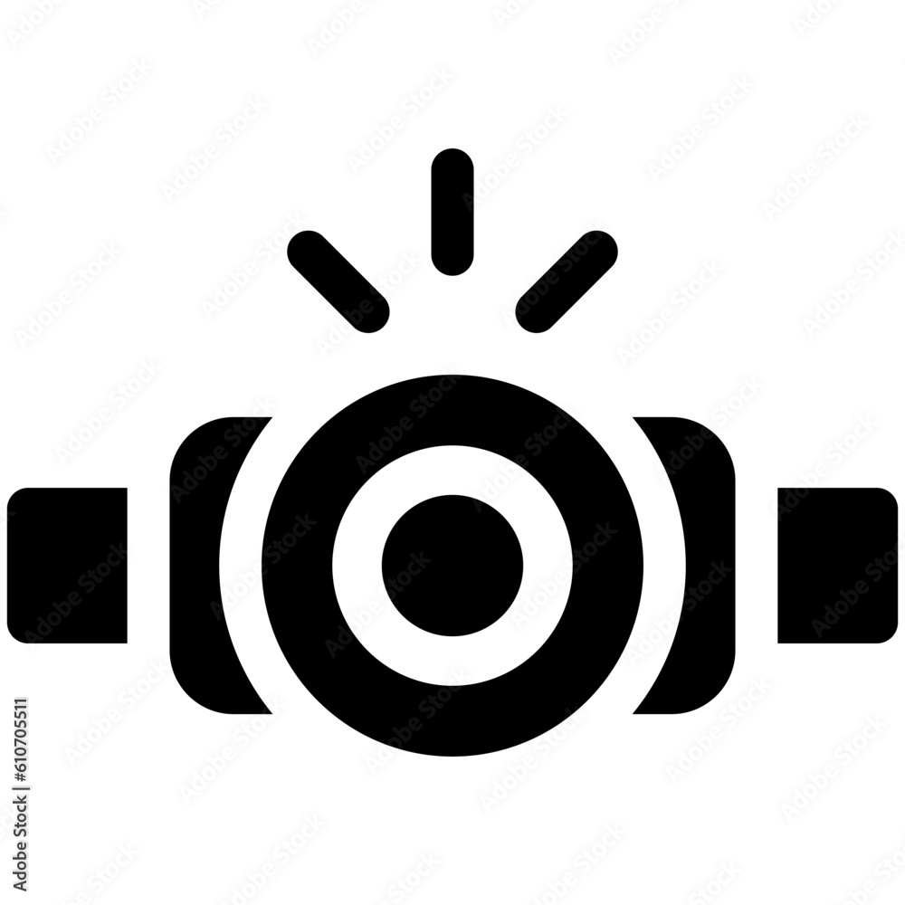 Headlamp icon, Marathon related vector Headlamp icon, Marathon related vector