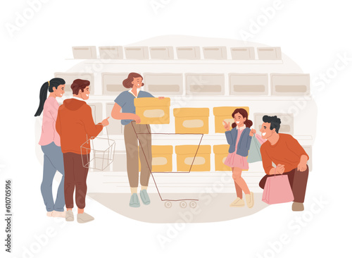 Consumer demand isolated concept vector illustration. Customer decision, buy product or service, consumer satisfaction, retail marketing, market price, consumption society vector concept.
