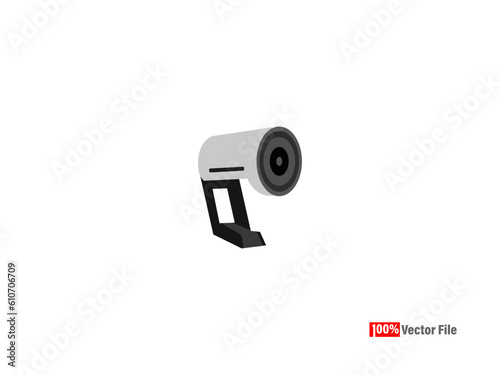  Vector illustrations web Cam. Isometric CCTV elements Security and technology concept - webcam Vector illustration isolated on white background CCTV camera icons.