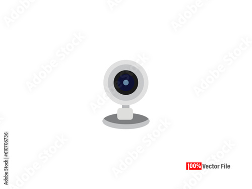  web camera icon. Design Template, security camera icons, video surveillance, cctv sign set, Minimal Web camera vector on a white background. Vector illustration.