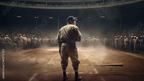 Baseball Postcard, Generative AI, Illustration