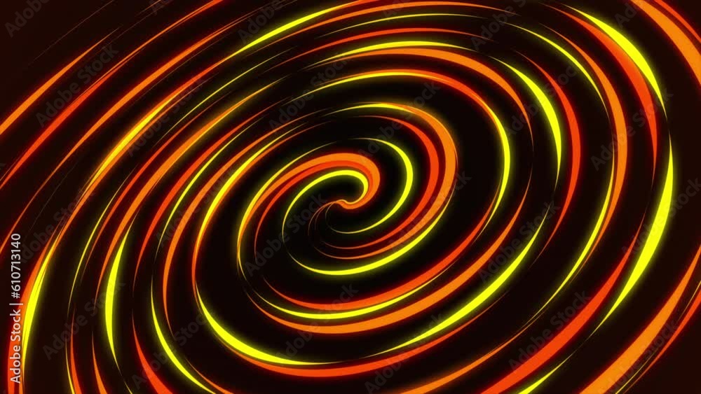 Abstract minimal fluorescent spiral in infinite rotation. Holographic ...