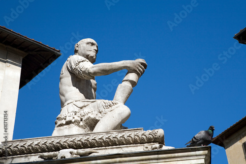 Detail of statue - Capelle Medicee - Piazza Madonna degli Aldobrandini - Florence - Italy photo