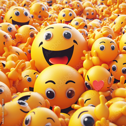 Smile background. World laughter day background. AI Generative.
