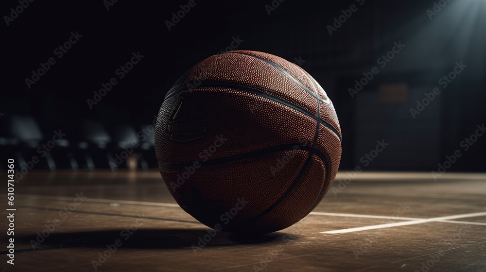 Basketball Ball, Generative AI, Illustration Basketball Ball, Generative AI, Illustration