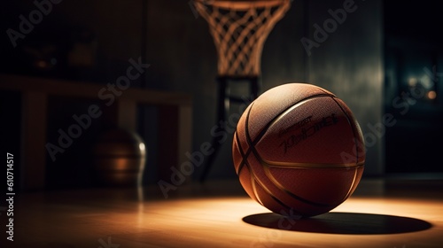 Basketball Ball, Generative AI, Illustration