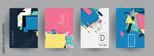 Abstract gradient vector background for business brochure cover design	