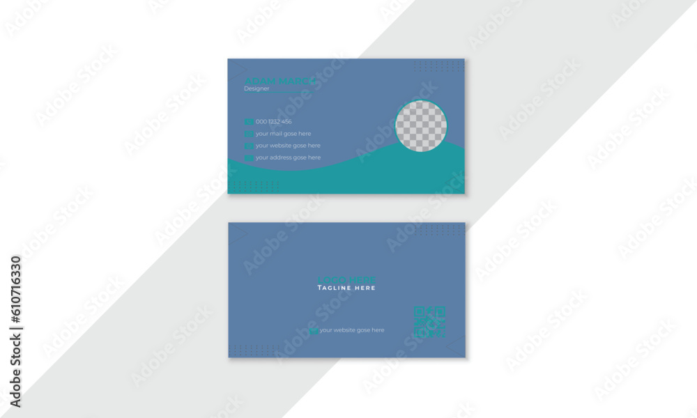 Fototapeta premium Professional business card template, Modern business card design