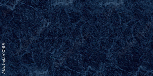 Dark blue marble wide texture. Navy color gloomy grunge fine textured widescreen backdrop. Dramatic indigo abstract background
