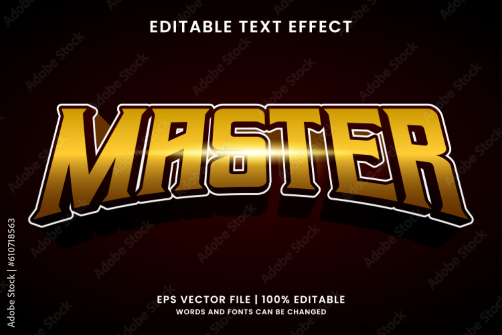 Master gaming editable text effect