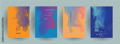 Abstract gradient vector background for business brochure cover design	