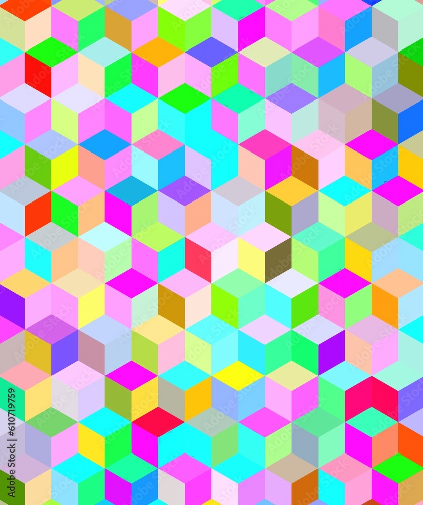 Vibrant pastel colored hexagonal shapes abstract geometric background. Vibrant pastel colored hexagonal shapes abstract geometric background.
