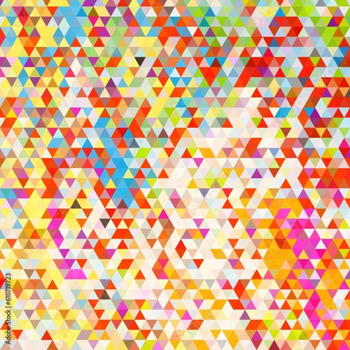 Vibrant pastel colored triangular shapes abstract geometric background.