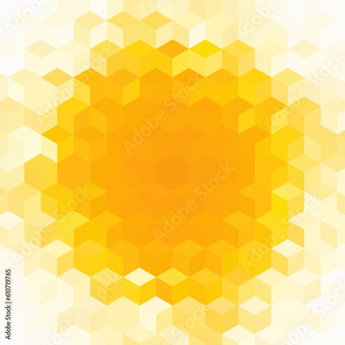 Yellow and white hexagonal shapes abstract geometric background.