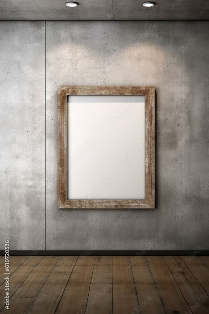 Empty picture frame, mirror hanging on the wall. Empty picture frame, mirror hanging on the wall.