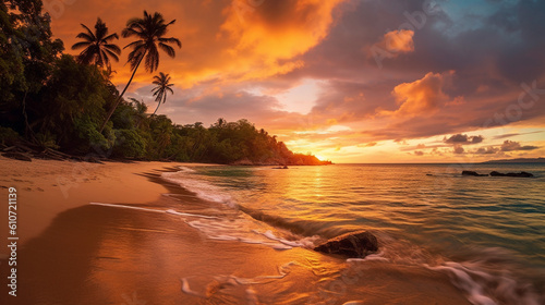 sunset on the beach