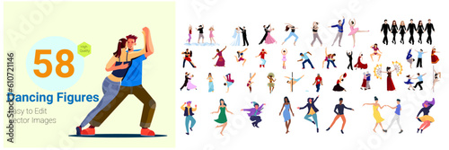 Dancing Figures , Dancing People , Dancing couple, dancing in joy , happiness