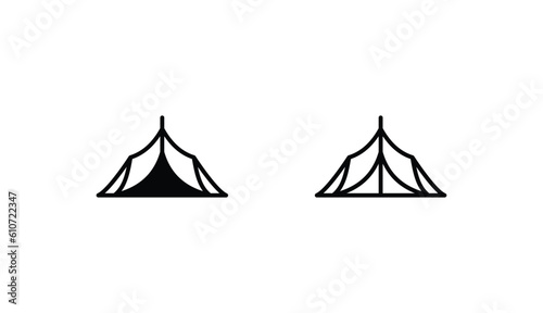 Camp icon design with white background stock illustration