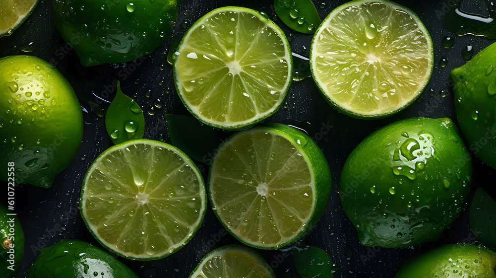 Fresh Lime Seamless Background Generative Ai Fresh Lime Seamless Background Generative Ai