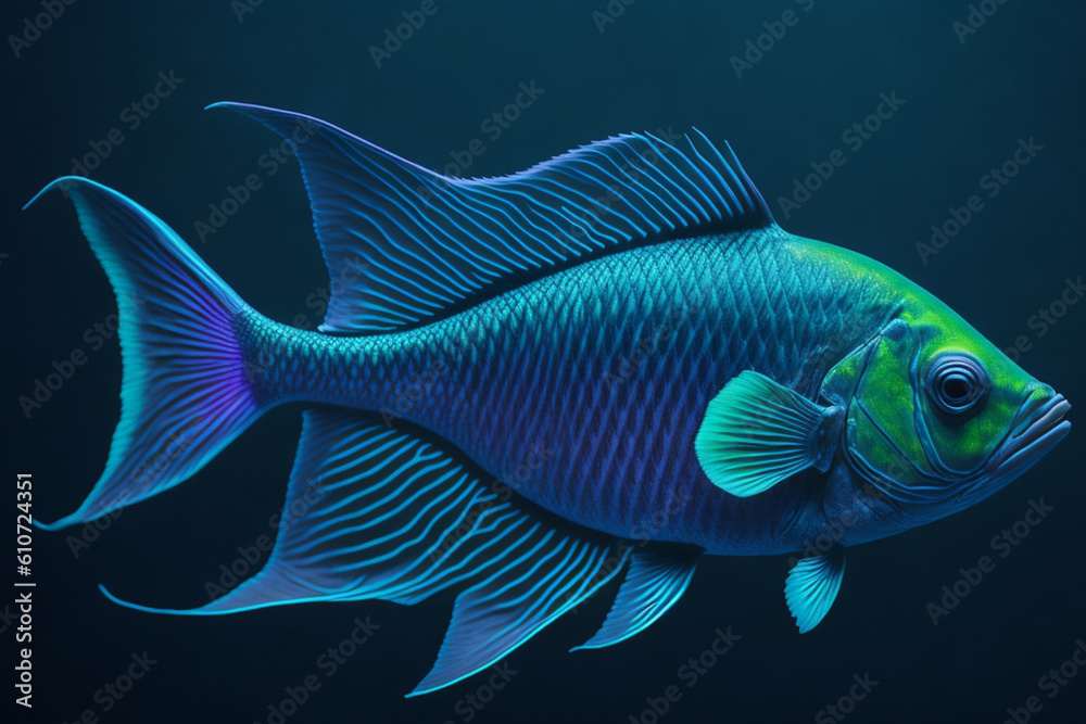 Underwater fish photography, generative ai Underwater fish photography, generative ai