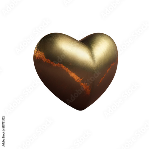 Heart shaped chocolate candy created with Generative Ai technology