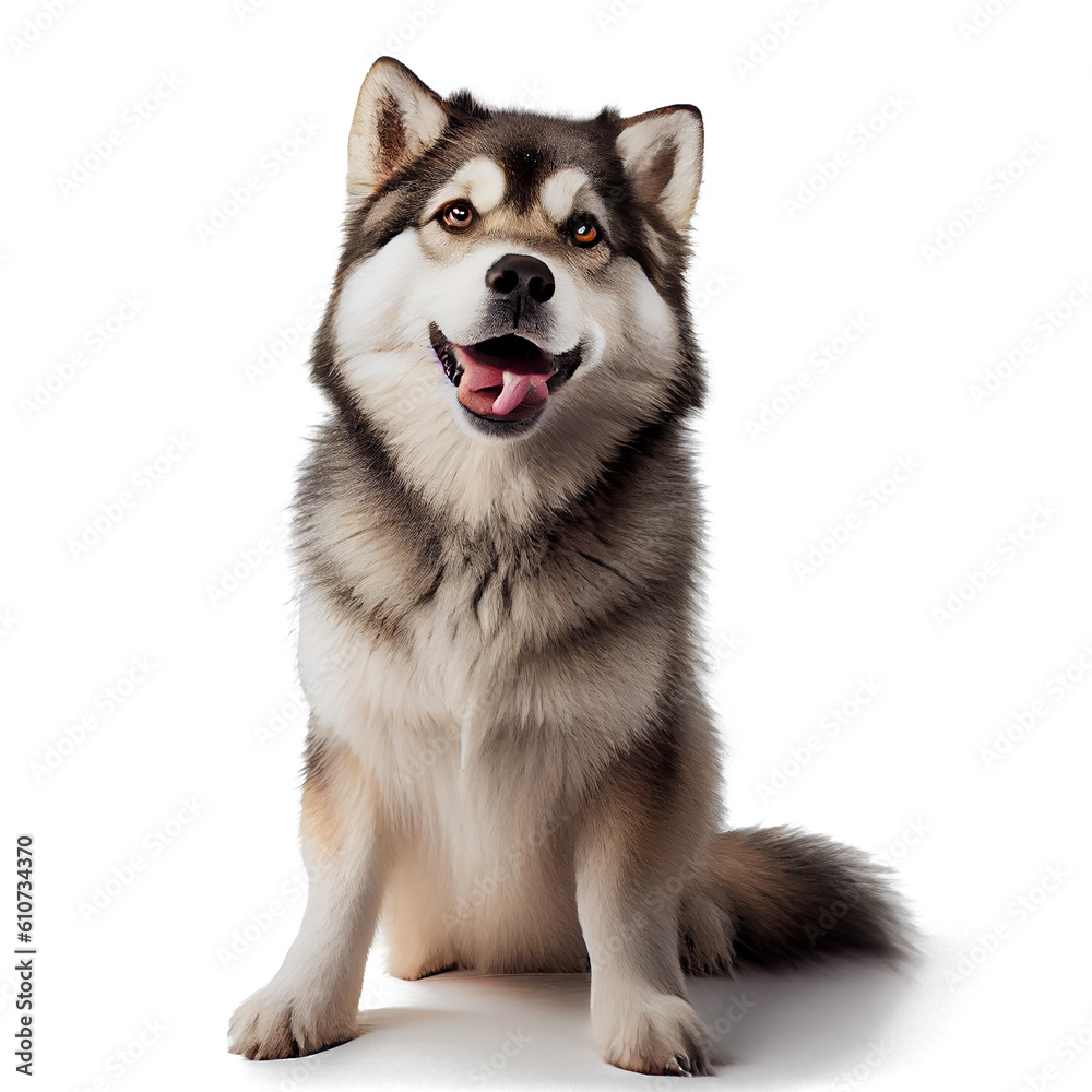 siberian husky dog on transparent background PNG