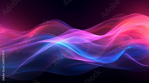 an abstract light wave with colors. Generative AI.