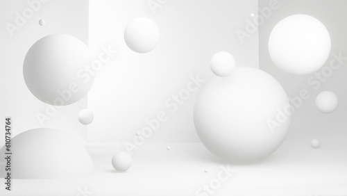 Geometric Elegance in Floating Spheres: Dynamic Background for UX and Graphic Design