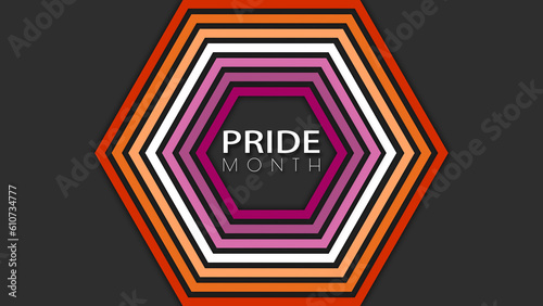 Happy Pride Month Lesbian Pride Flag Honeycomb Tunnel Background