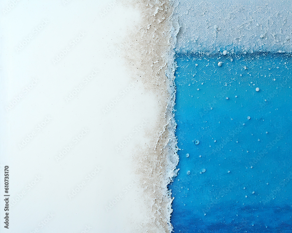 Abstract watercolor blue marine and white.. Fresh, cheerful and relaxing summer concept. Positive and healthy tones to background or wallpaper. Generative Ai