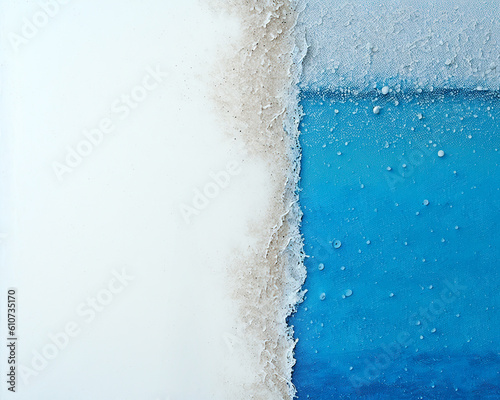 Abstract watercolor blue marine and white.. Fresh, cheerful and relaxing summer concept. Positive and healthy tones to background or wallpaper. Generative Ai