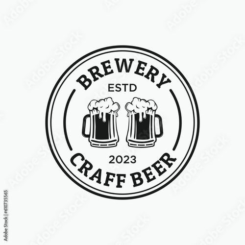 vintage beer brewery logo. badge, emblem design inspiration