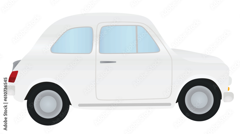 White retro car. vector illustration White retro car. vector illustration