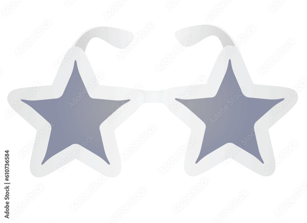 White star sunglasses. vector illustration White star sunglasses. vector illustration
