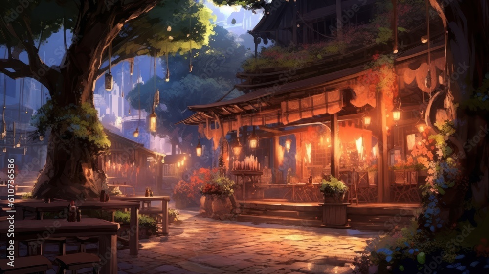 Fototapeta premium Game Art Anime Background Wallpaper