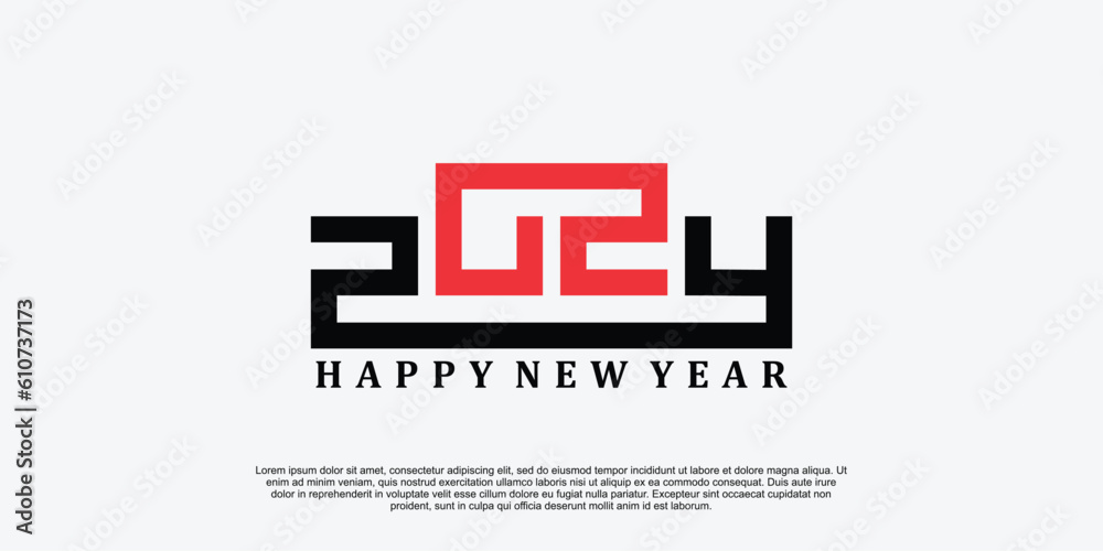 2024 happy new year logo design 2024 happy new year logo design